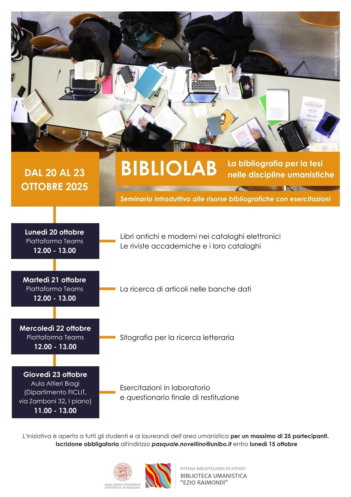 Locandina Bibliolab - Ottobre 2025